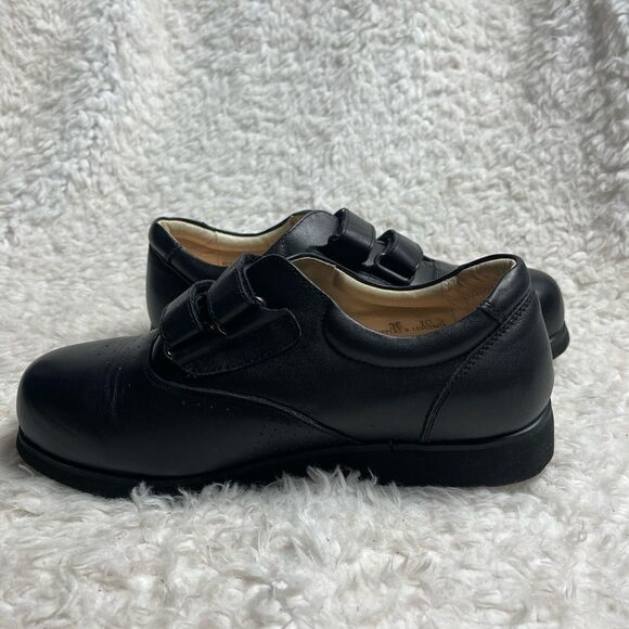 Mt.Emey Double Velcro Straps Black Leather Men Therapeutic Shoes Size10.5. - Picture 4 of 10